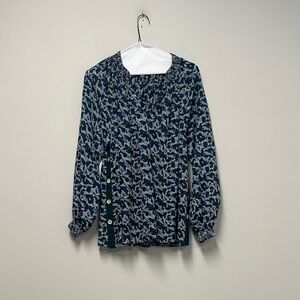 Floral Print Long Sleeve Women's Top